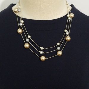 Three Strand Pearl Necklace 3 | $15